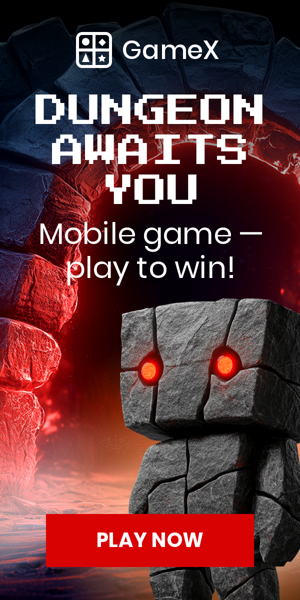 Banner ad template — Dungeon Awaits You — Mobile Game Play To Win
