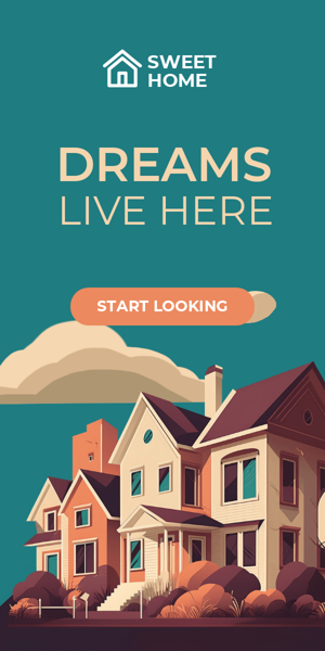 Banner ad template — Dreams Live Here — Real Estate