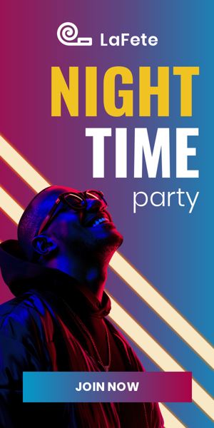 Banner ad template — Night Time Party — Festivals