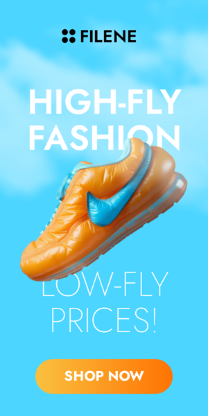 Banner ad template — High-Fly Fashion Low-Fly Prices! — Fashion Sale