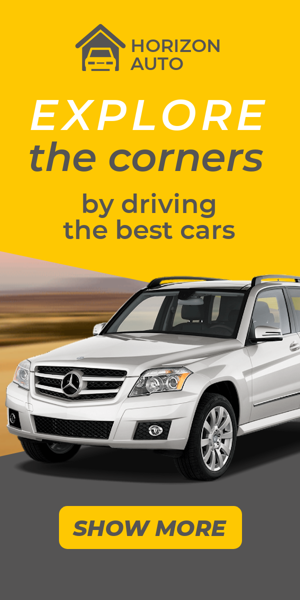 Banner ad template — Explore The Corners — By Driving The Best Cars
