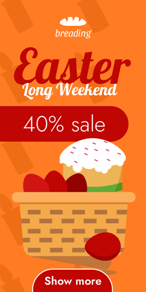 Шаблон рекламного банера — Easter Long Weekend — 40% Sale
