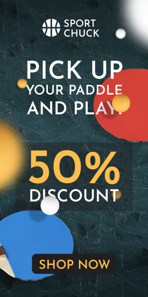 Banner ad template — Pick Up Your Paddle And Play! — 50% Discount