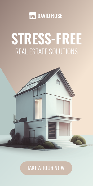 Szablon reklamy banerowej — Stress-free Real Estate Solutions — Real Estate