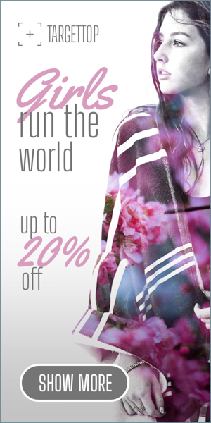 Шаблон рекламного банера — Girls Run The World — Up To 20% Off