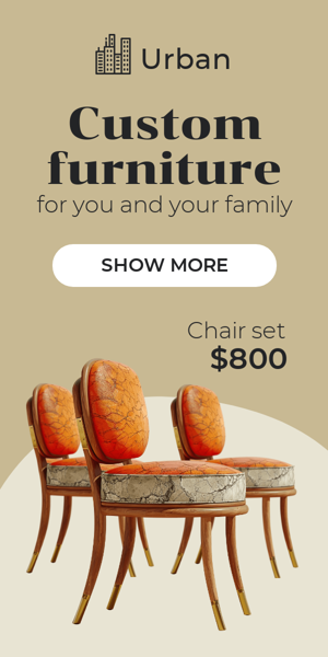Banner ad template — Custom Furniture — For You And Your Family