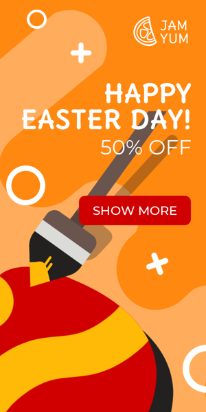 Szablon reklamy banerowej — Frohen Ostertag — 50 % Rabatt