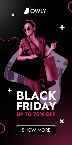 Banner ad template — Black Friday — Up To 70% Off