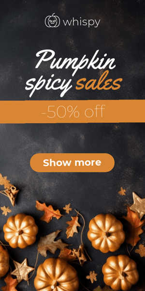Banner ad template — Pumpkin Spicy Sales — -50% Off