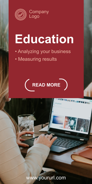Шаблон рекламного банера — Education — Analyzing your business