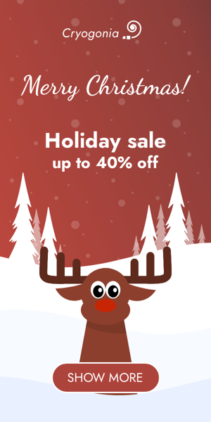 Шаблон рекламного банера — Merry Christmas — Holiday Sale Up To 40% Off