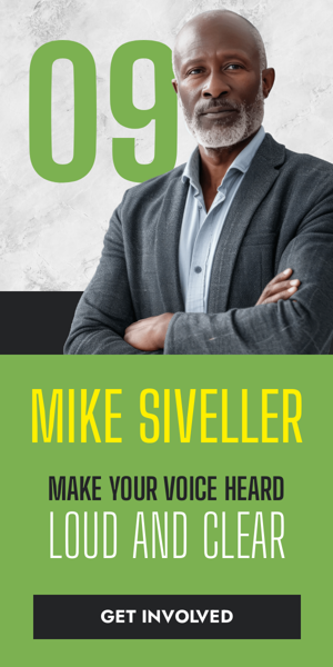 Banner ad template — Mike Siveller Make Your Voice Heard Loud And Clear — General Election Day