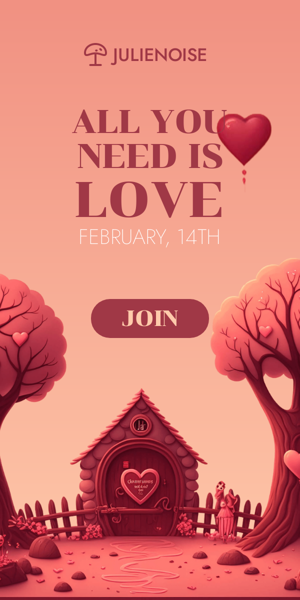 Banner ad template — All You Need Is Love — February, 14th