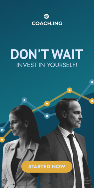 Banner ad template — Don't wait, invest in yourself! — Coach