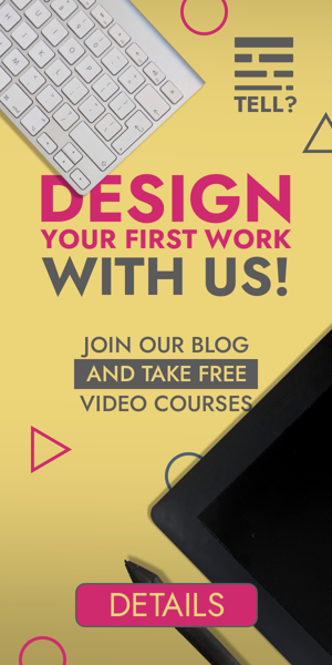 Banner ad template — Design Your First Work With Us! — Join Our Blog And Take Free Video Courses