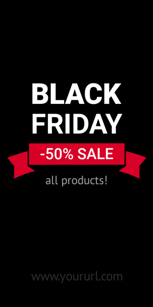 Banner ad template — Black Friday All Products Sale — 50% OFF