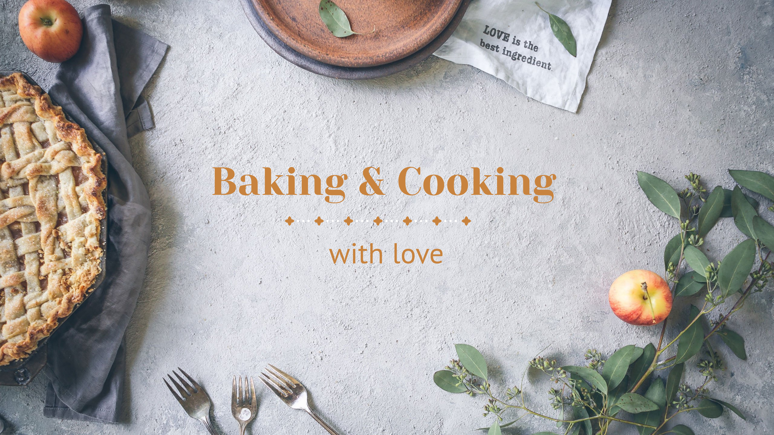 Szablon reklamy banerowej — Backen und Kochen — Mit Liebe