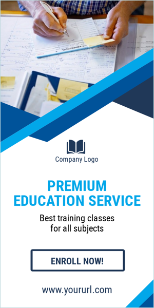 Szablon reklamy banerowej — Usługa Edukacji Premium