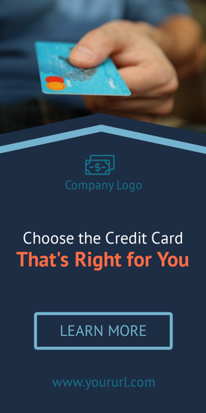 Banner ad template — Choose the Credit Card That's Right for You